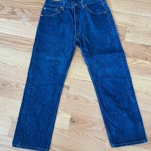Levi’s 501 Original Straight Fit Jeans W34 L30 Dark Wash Button Fly